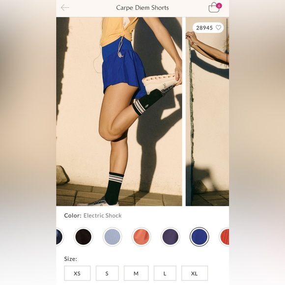 NEW Free People FP Movement Carpe Diem Shorts - electric shock blue - XS, S - Picture 6 of 11